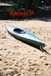 a surfboard on the beach