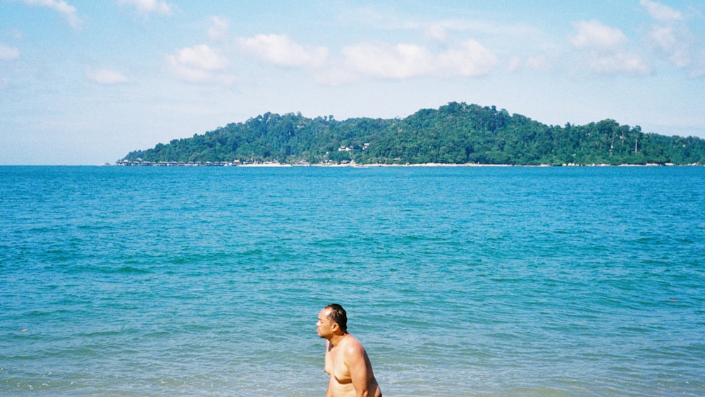 a man standing in the water