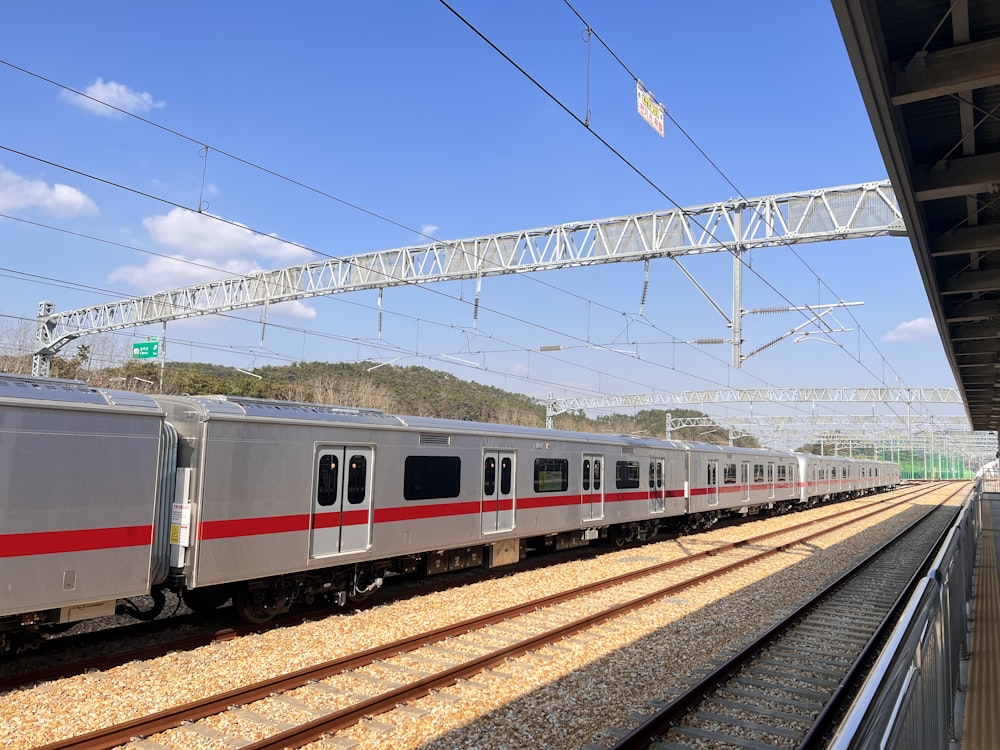 a train on the railway tracks