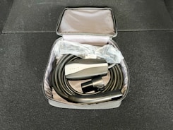 a silver and black bag