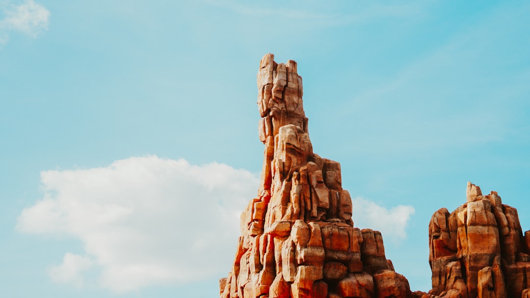 a large rock formation,