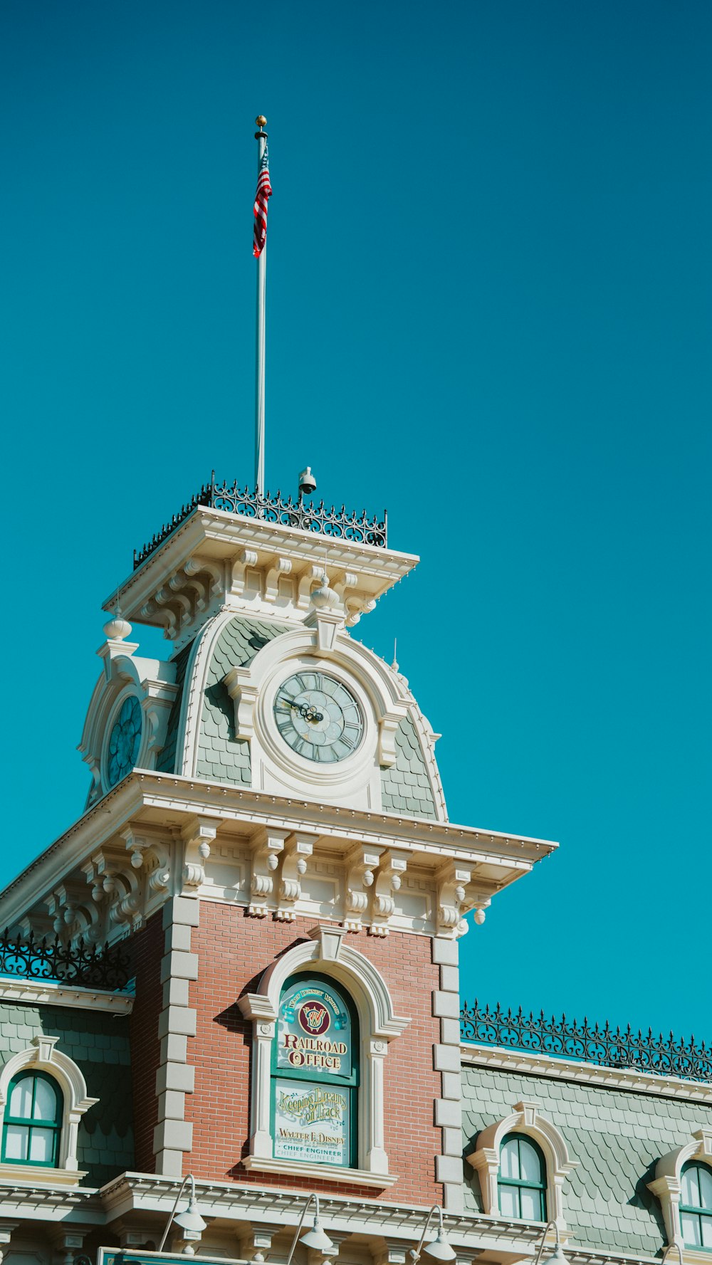 a clock on a tower