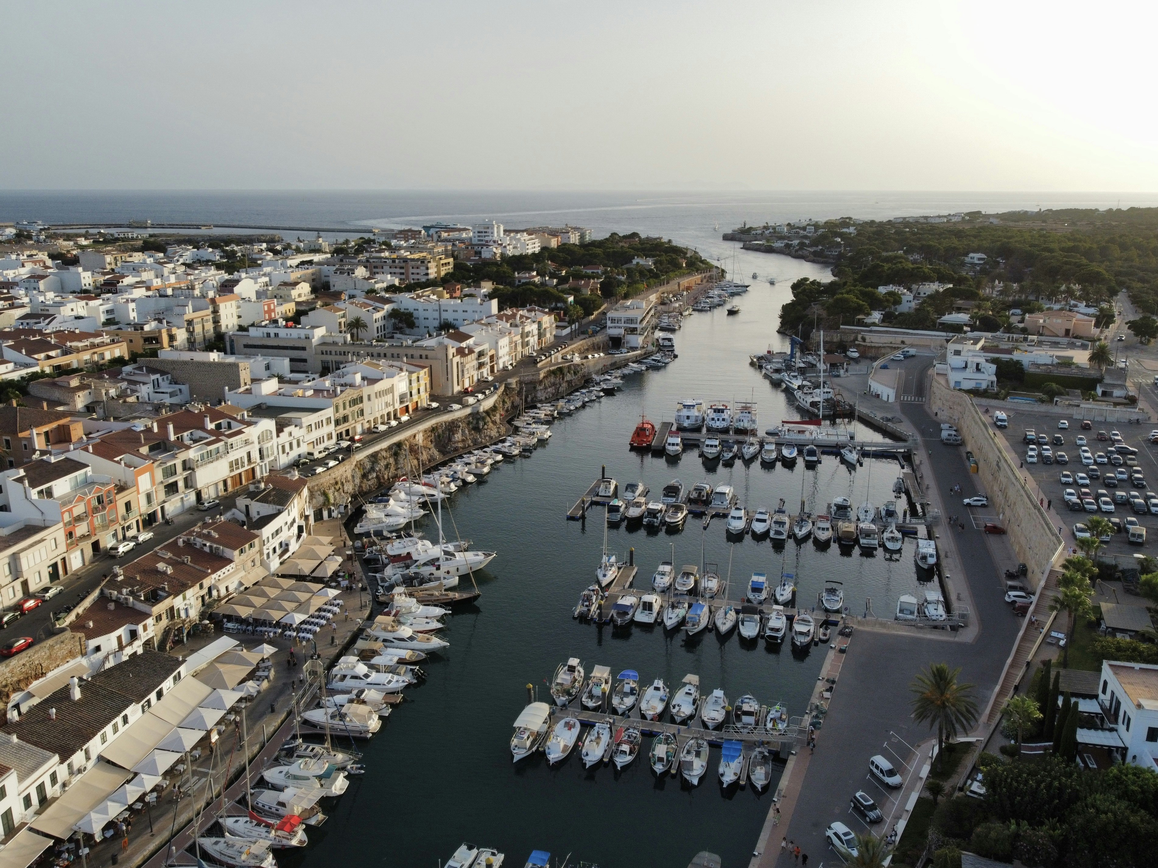 a harbor full of boats