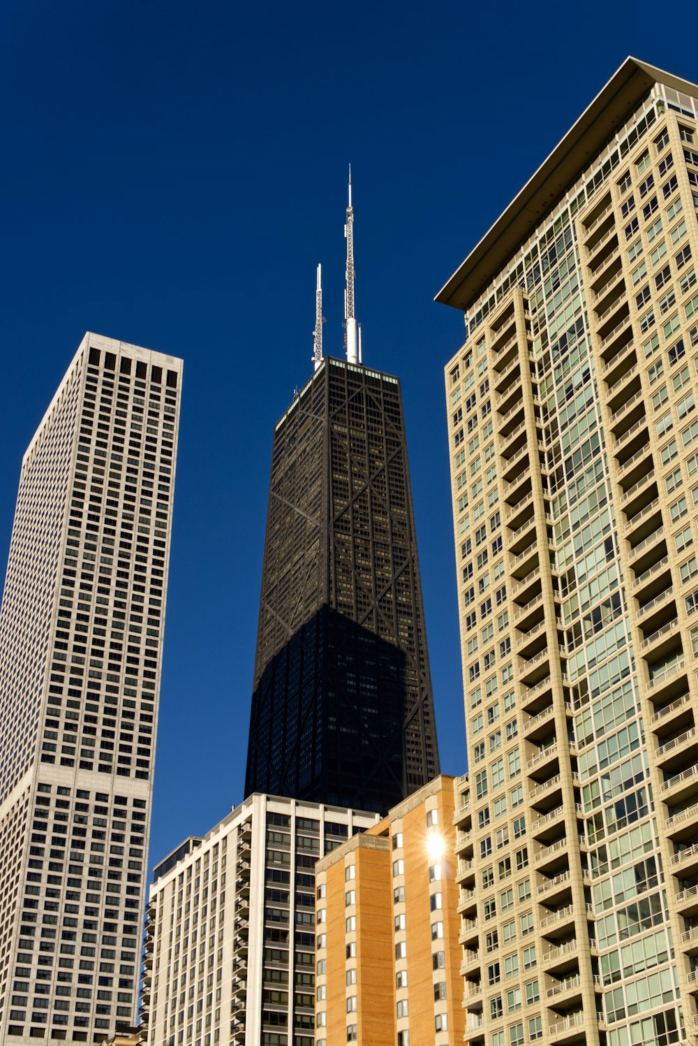 a group of tall buildings