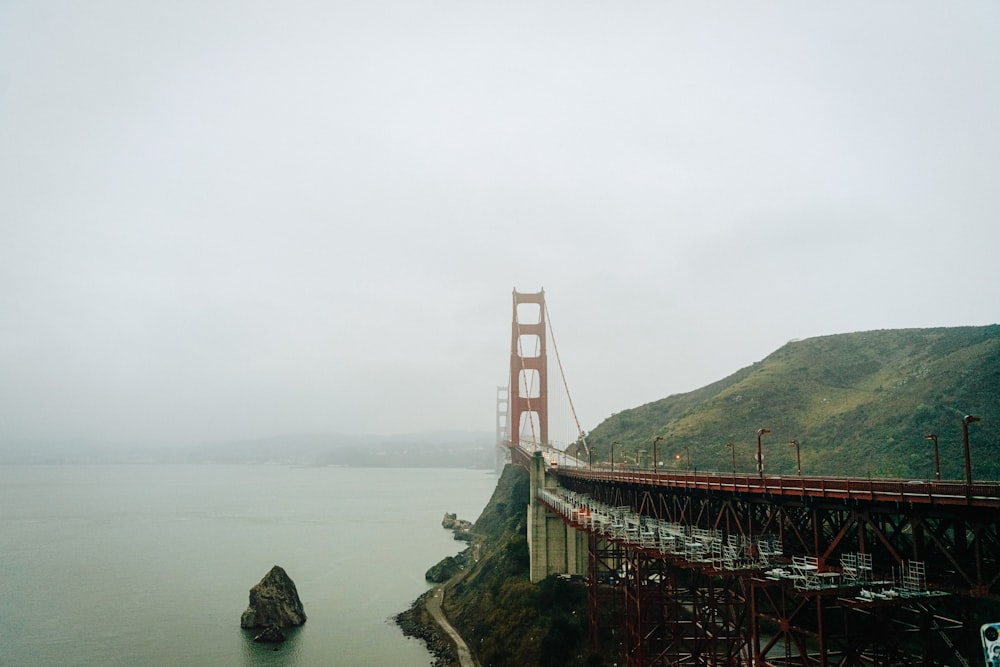 a bridge over a body of water