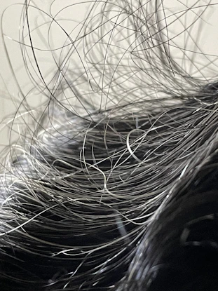 a close-up of a woman's hair