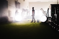 Drying and restoration equipment set up in a basement with natural light highlighting the clean, professional setup.