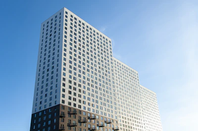 a tall building with many windows