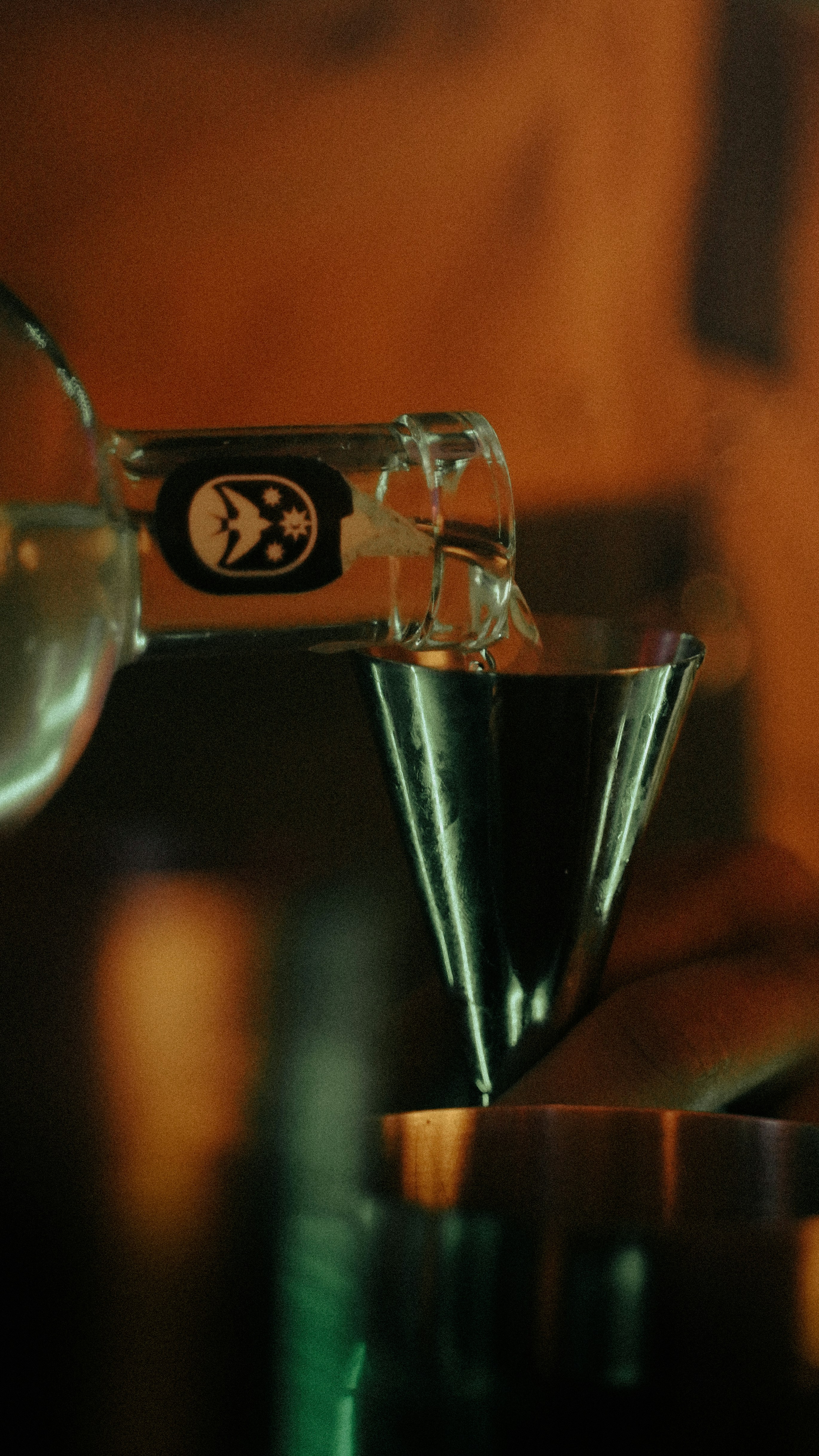 a glass of liquid
