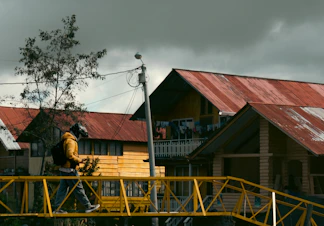 a firefighter on a ladder