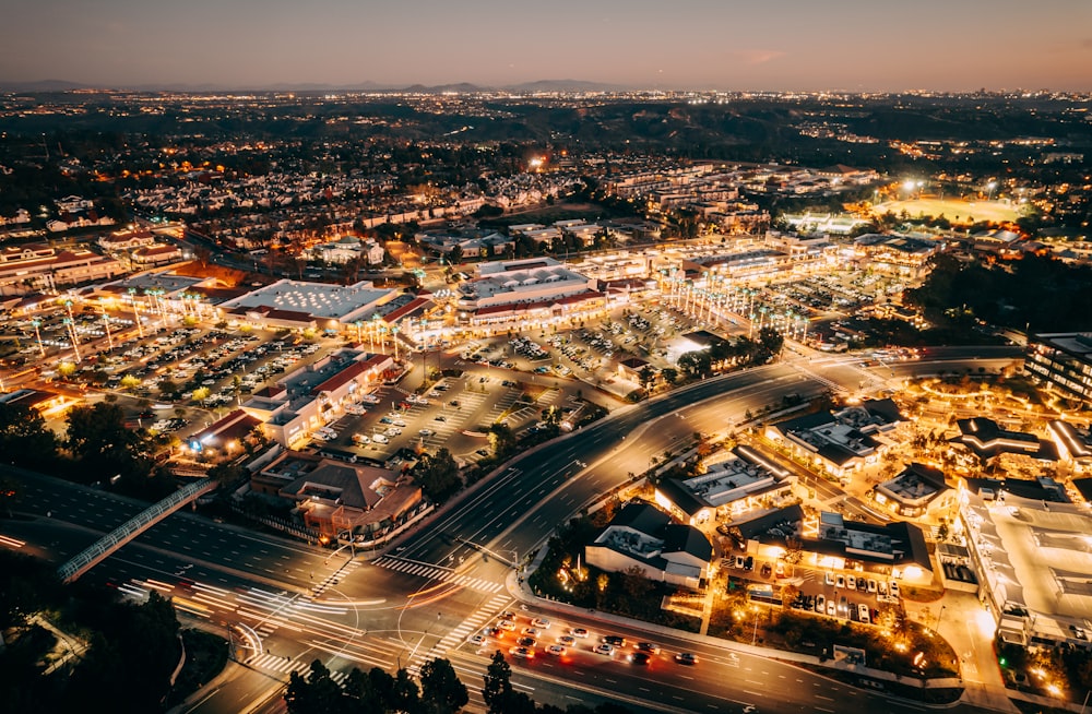 a city at night