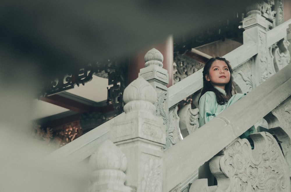 a person standing in a large building