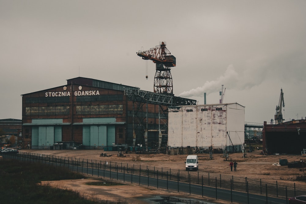 a building with a crane