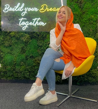 a person sitting in a chair