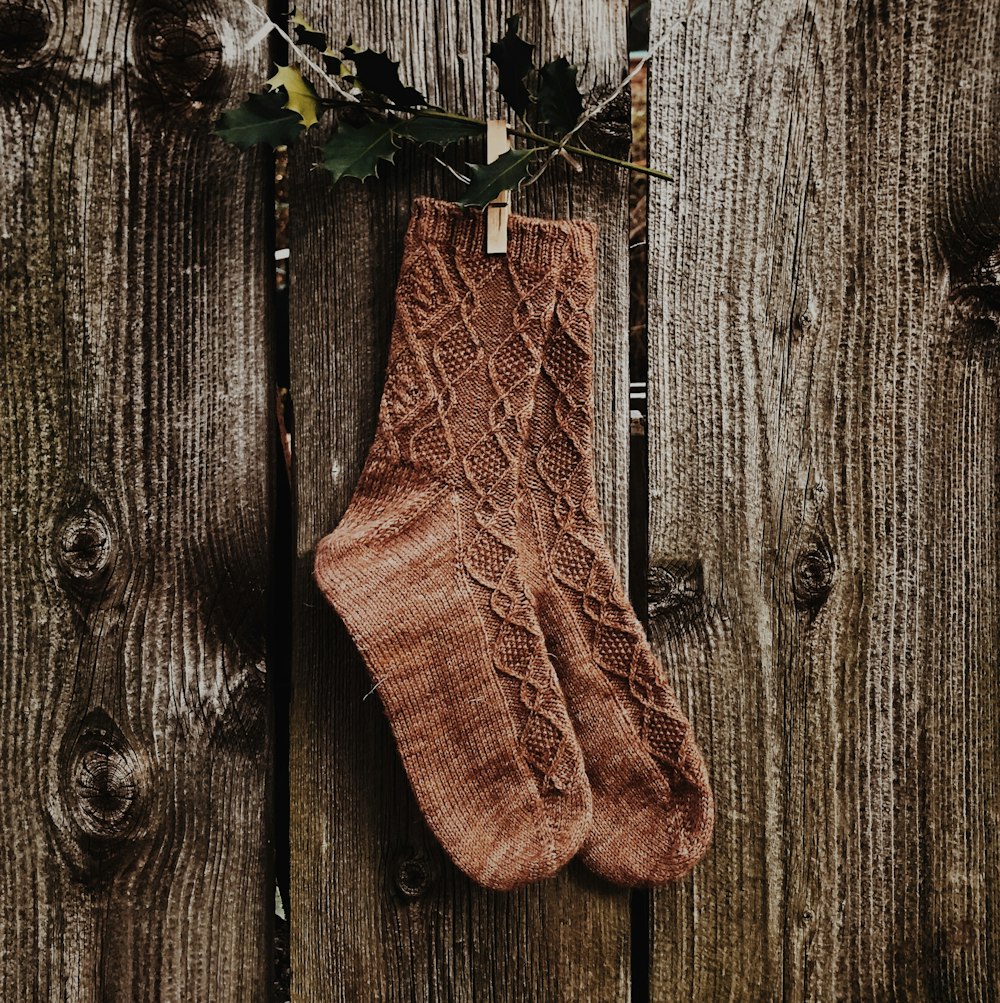 a red cloth on a tree