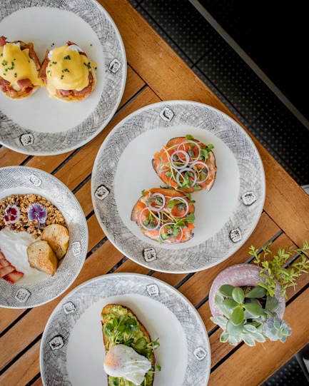 plates of food on a table