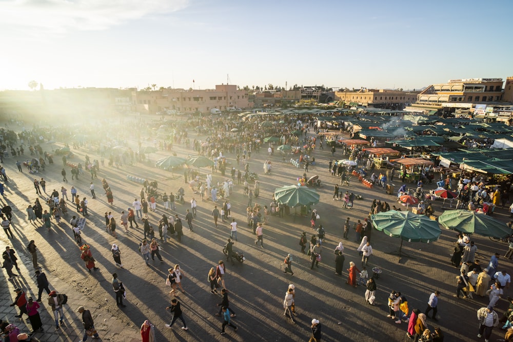 a large crowd of people at an outdoor event