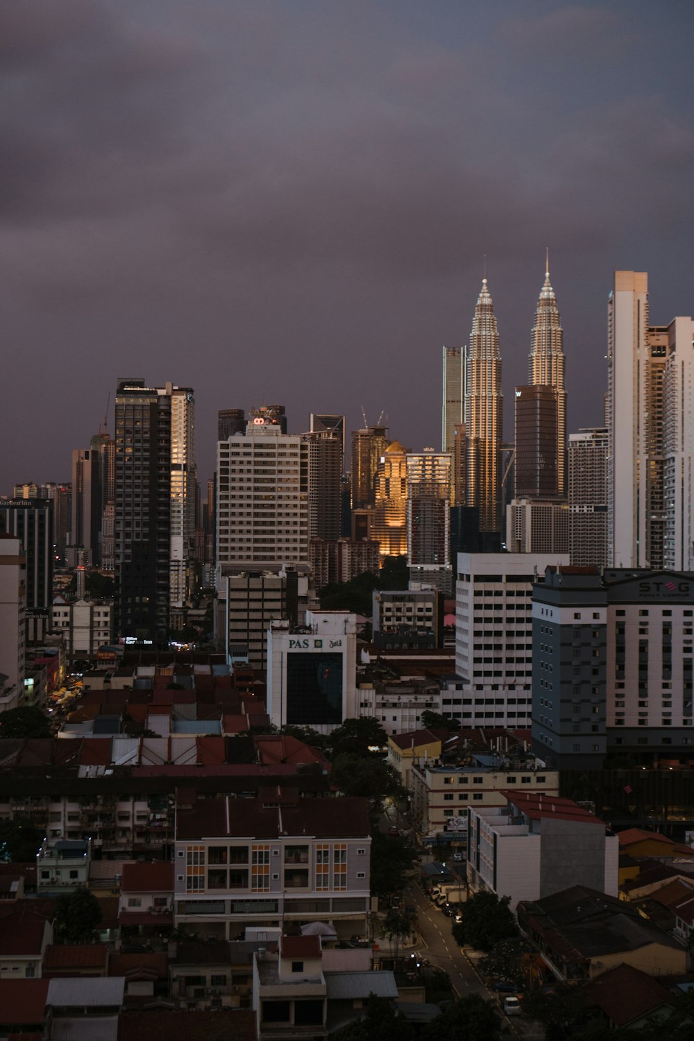 a city with many buildings