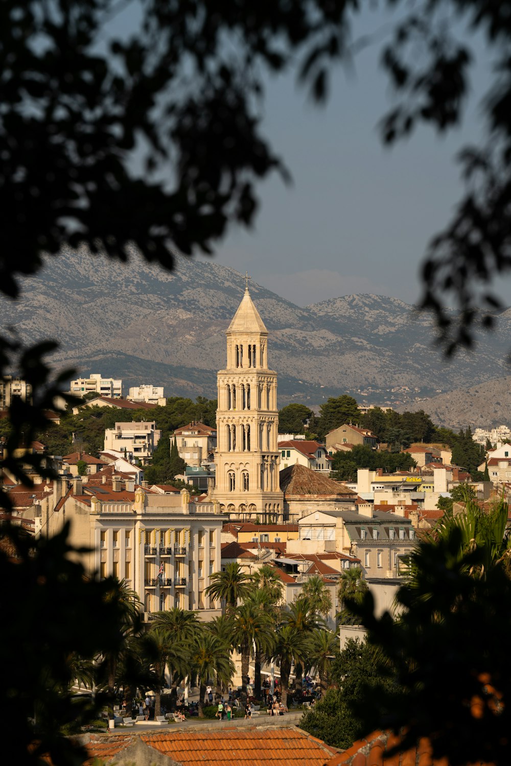 a large building with a tower