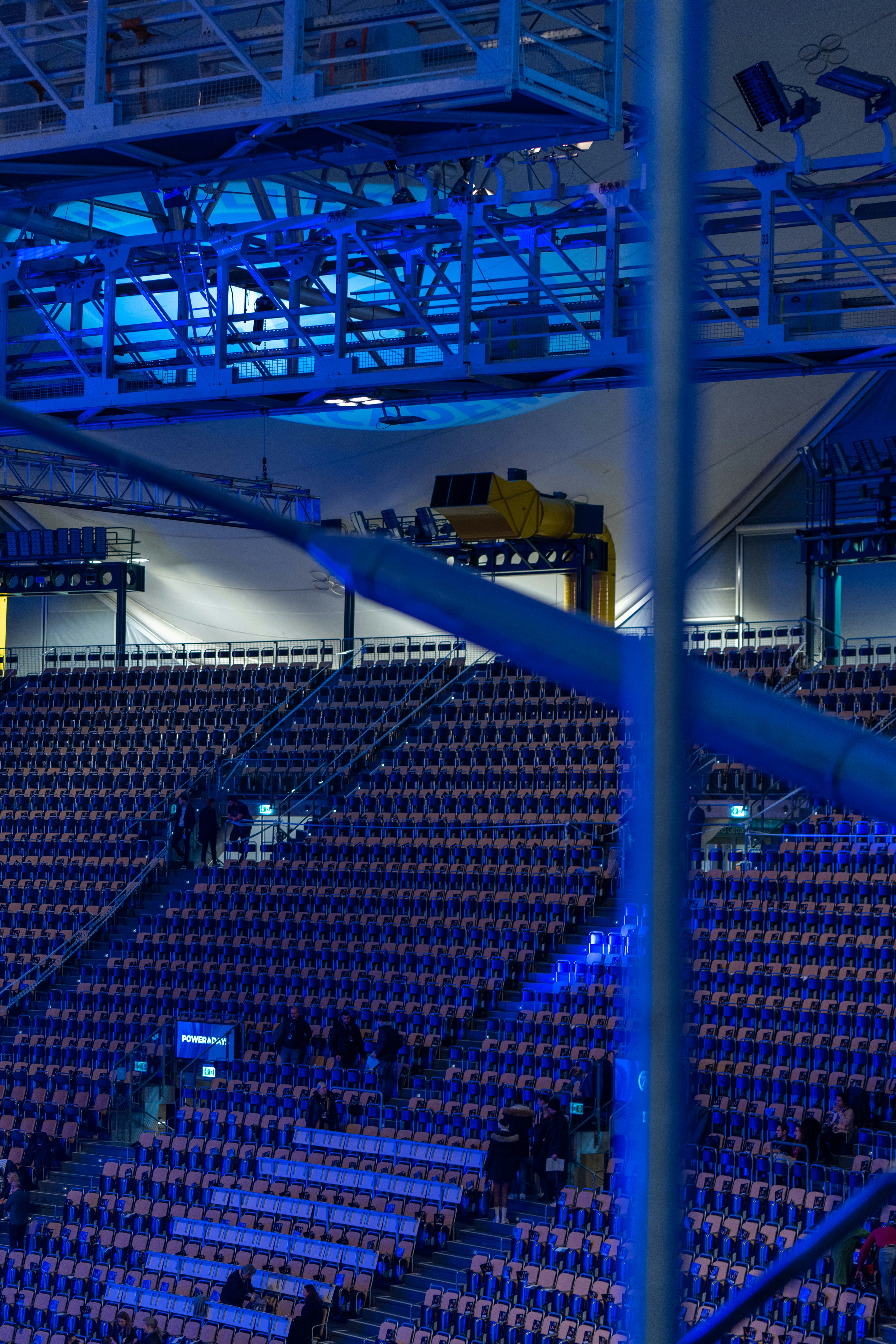 a large arena with people in it