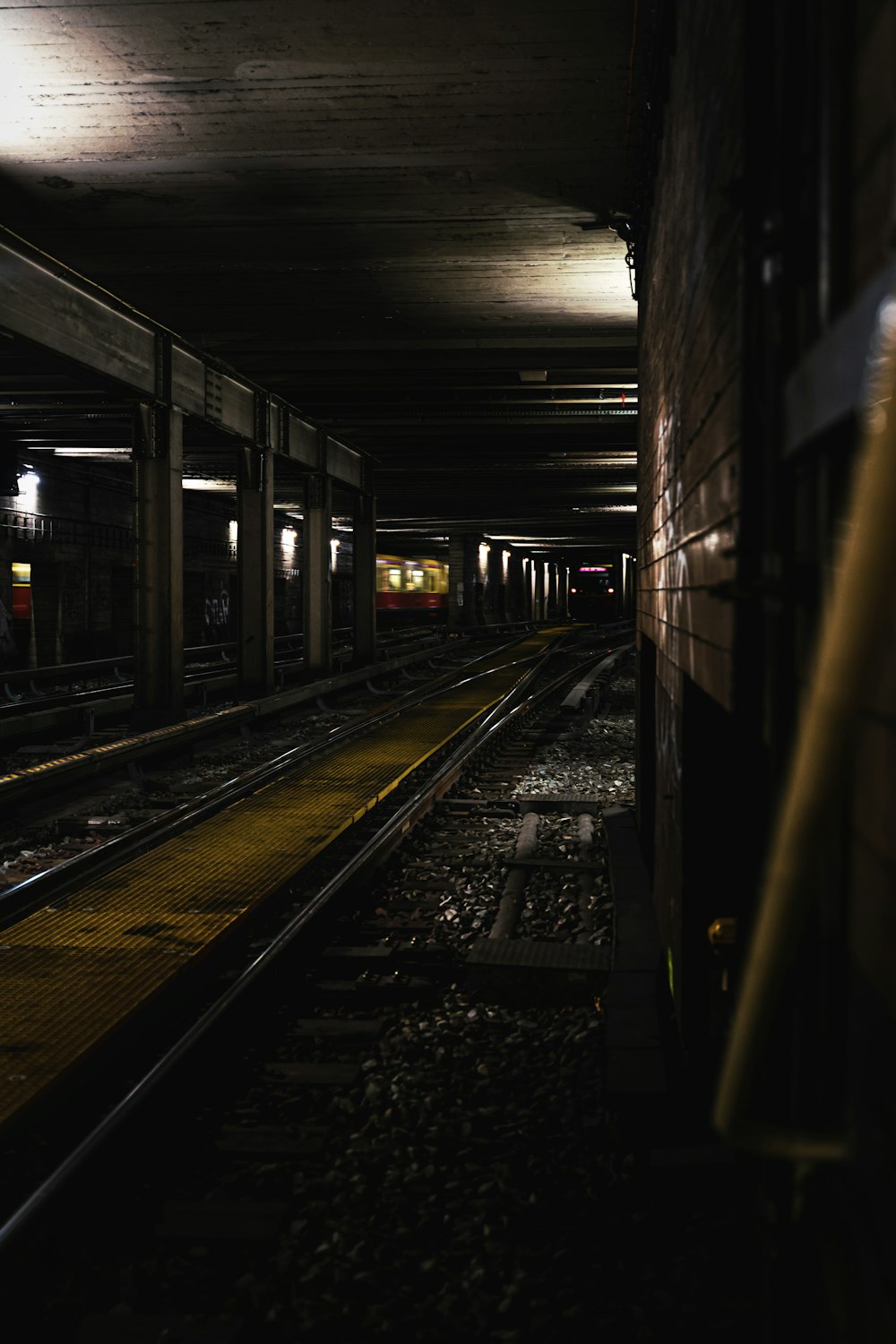 a train on the railway tracks