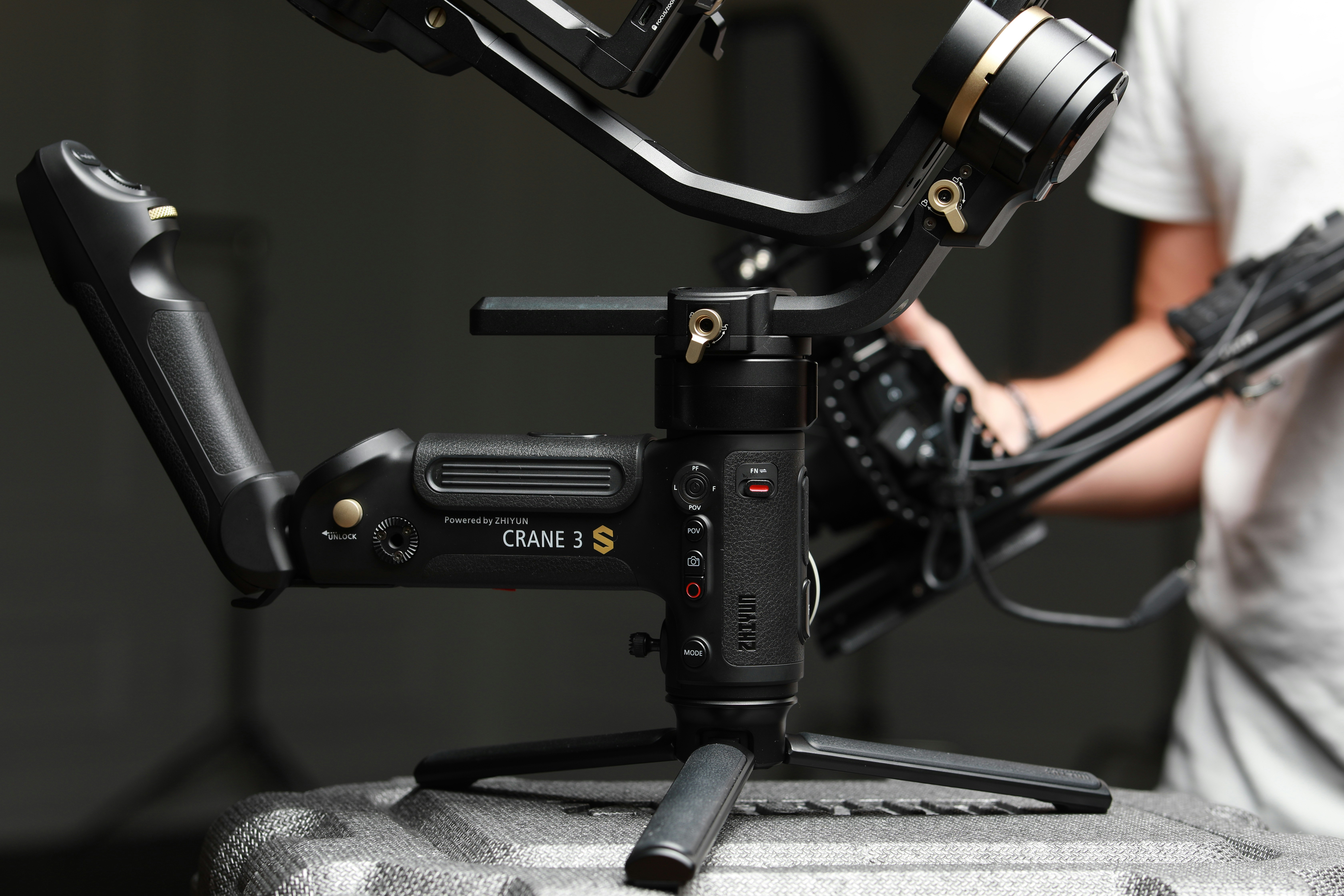 a person working on a machine