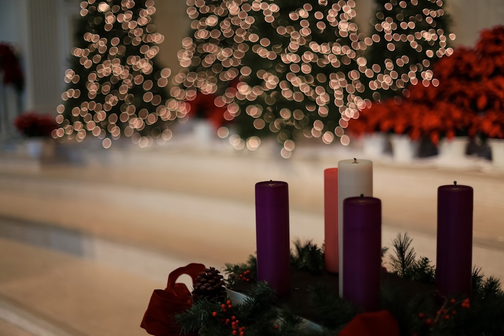 a group of candles