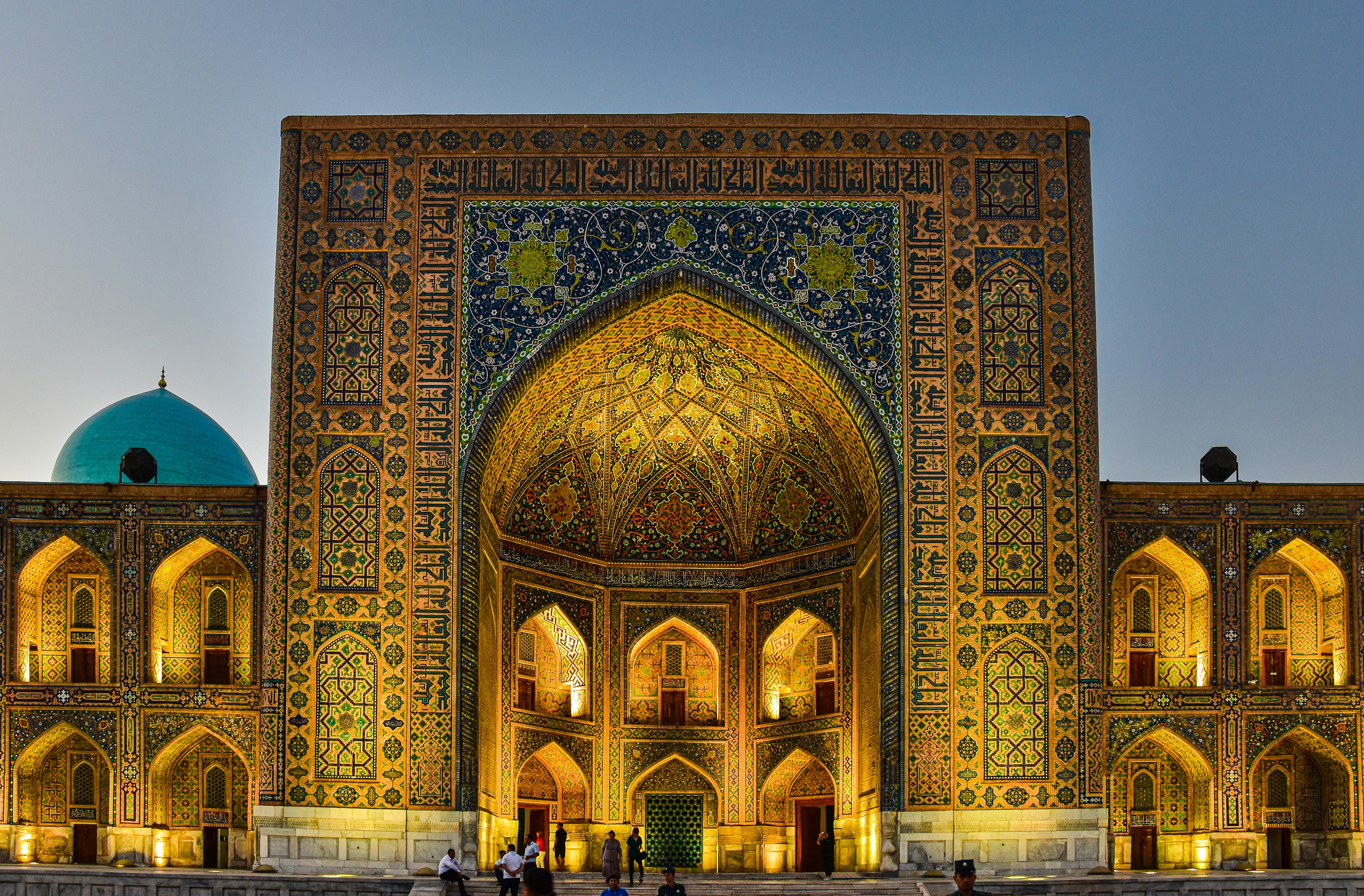 a large ornate building, Samarkand, Uzbekistan.