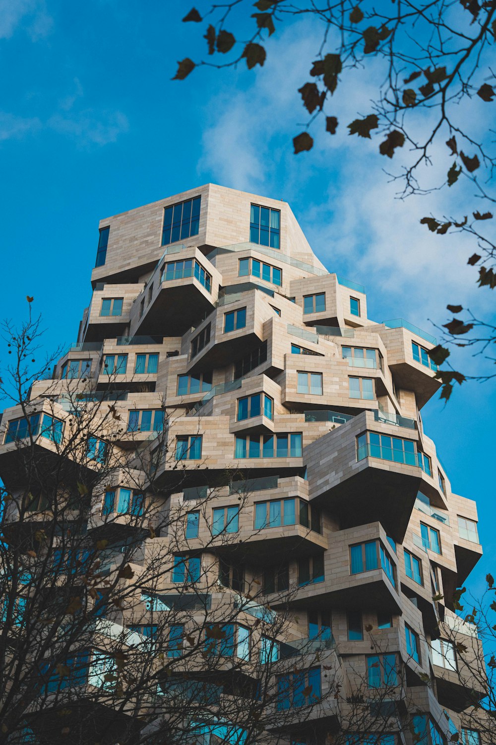 a tall building with many windows