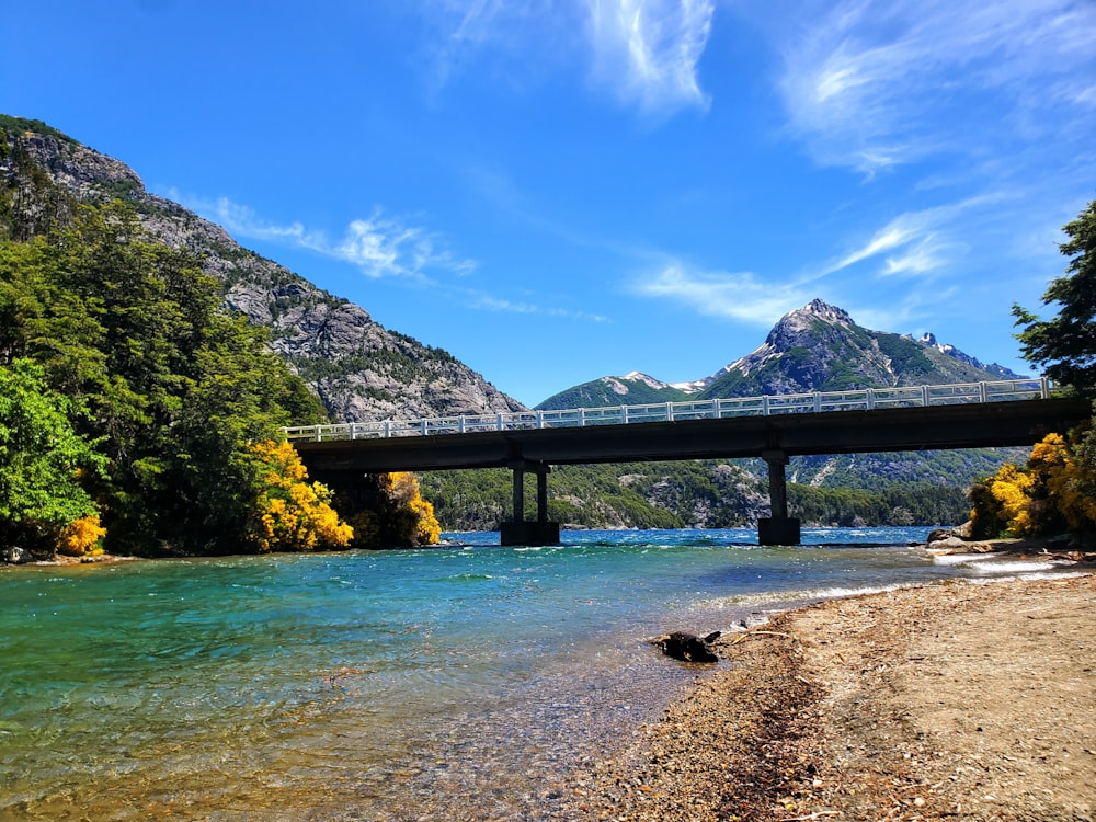 a bridge over a river