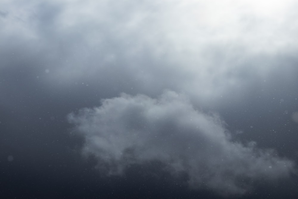 a large cloud in the sky