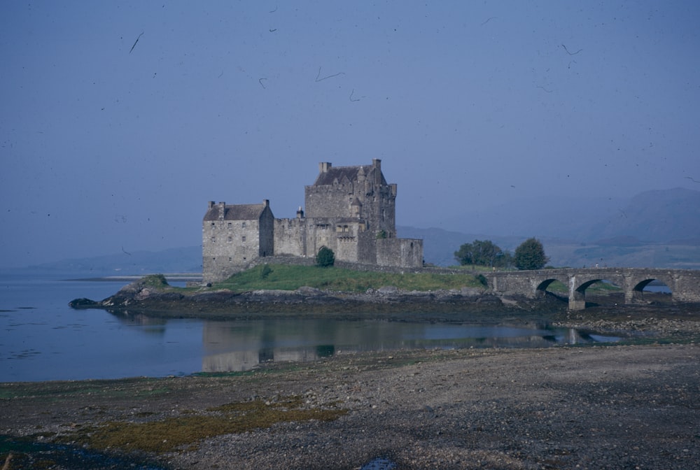 a castle on a small island