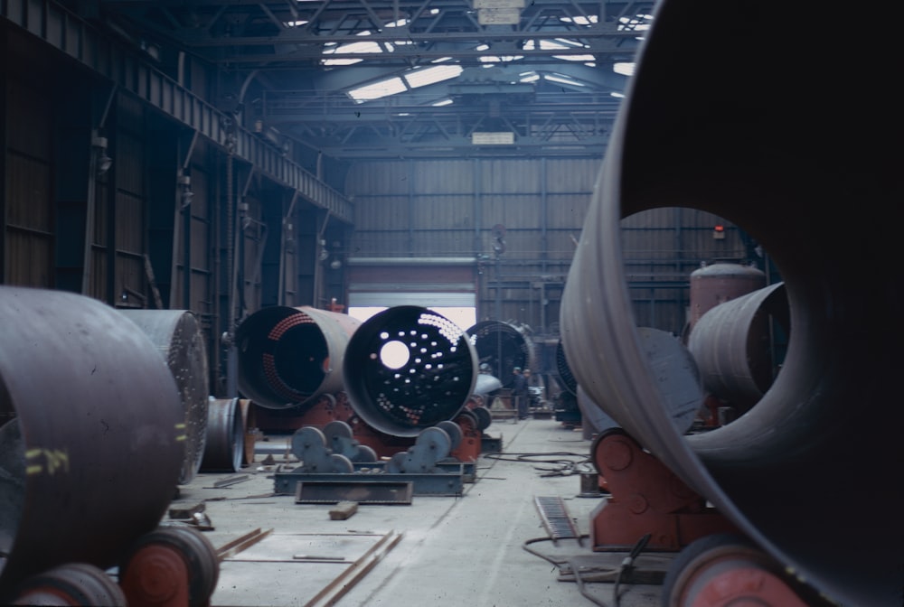 a large factory with large pipes