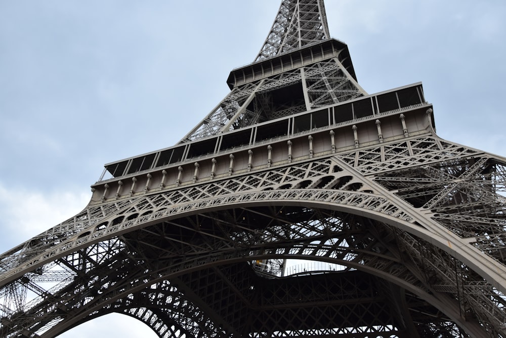 a close-up of the eiffel tower