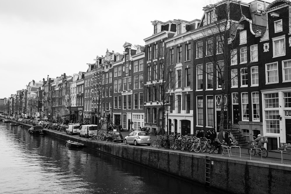 a canal with buildings along it