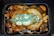 A whole roasted chicken placed in a black baking tray, garnished with sprigs of rosemary and pats of butter on top. Surrounding the chicken are various cooked vegetables, including mushrooms and sliced tomatoes, all seasoned and roasted.