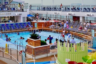 a large indoor swimming pool