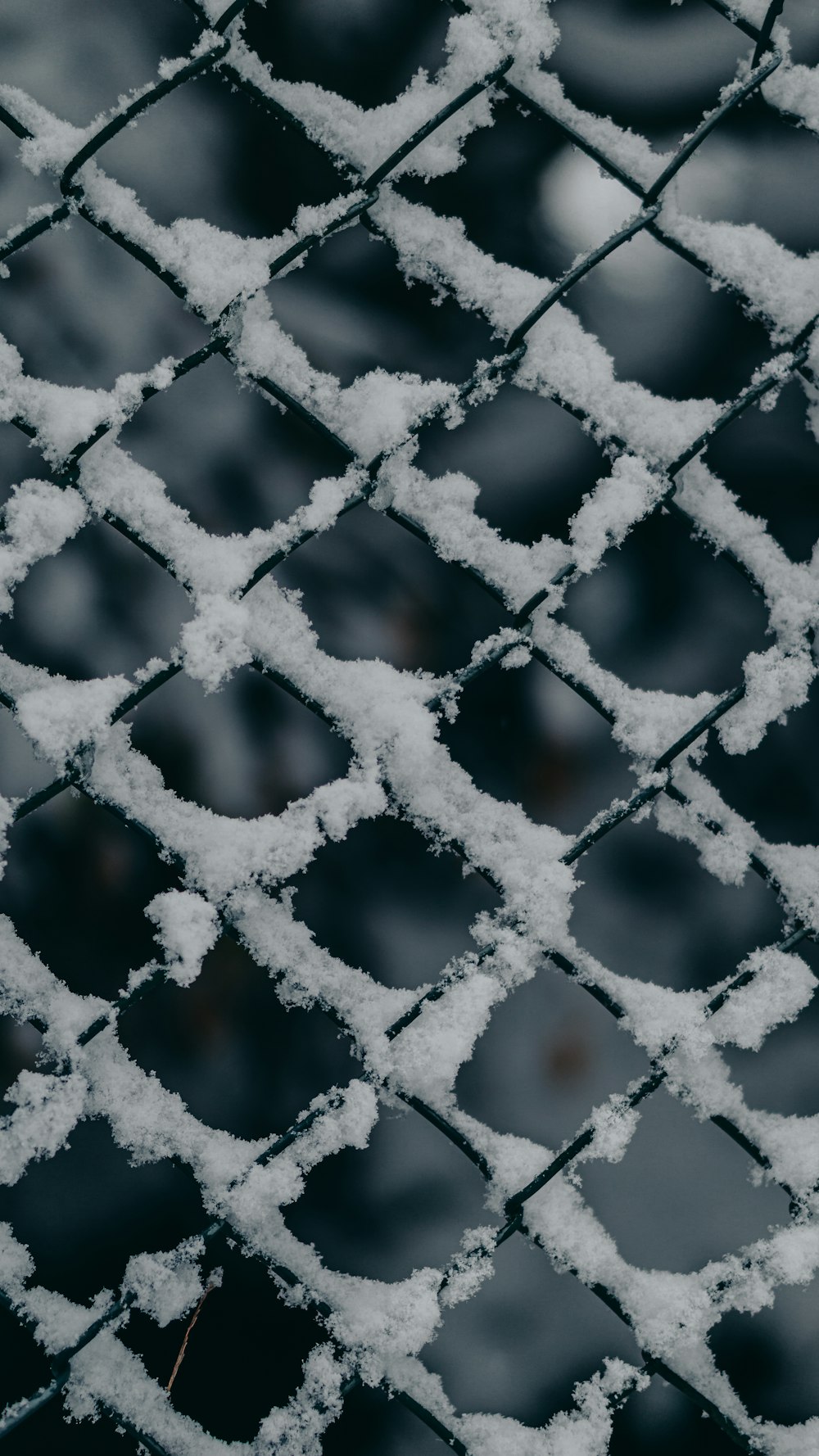 a close up of a chain link fence