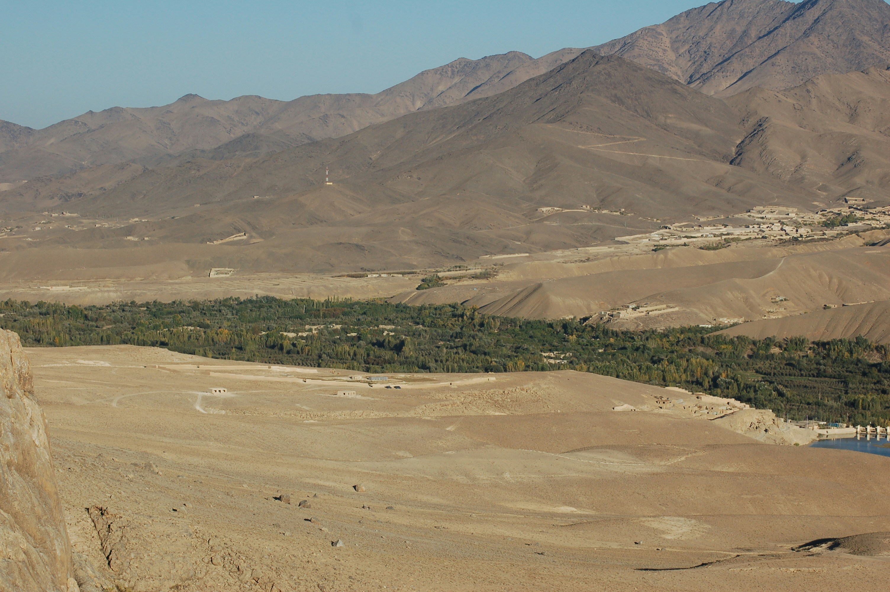 a landscape with hills and trees