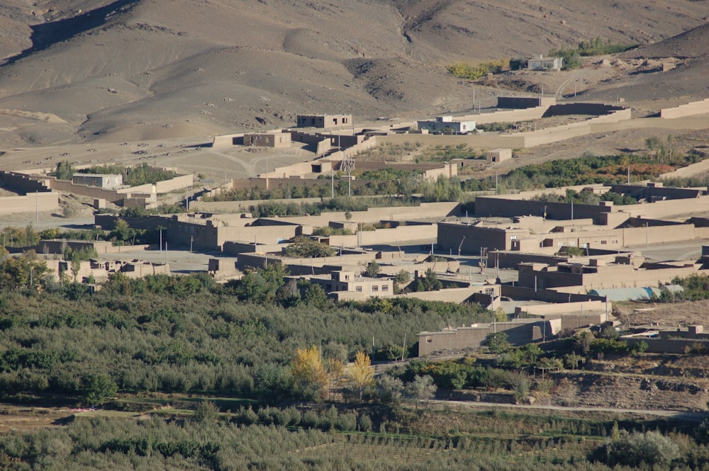 a group of houses in a valley