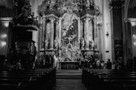 A beautiful depiction of the church's interior during a service.
