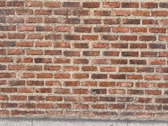 Rows of red bricks with varying shades, neatly arranged in a horizontal pattern, set against a light mortar.