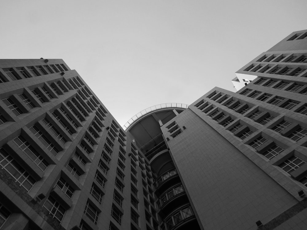 a low angle view of buildings