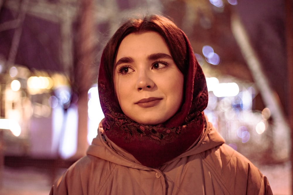 a person wearing a scarf