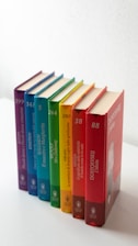 a row of books