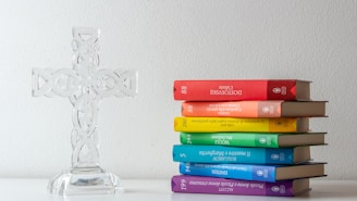 a stack of books