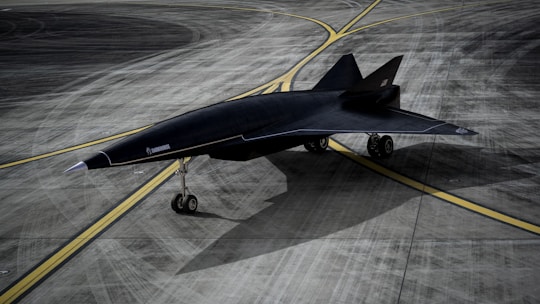 a jet plane on the runway