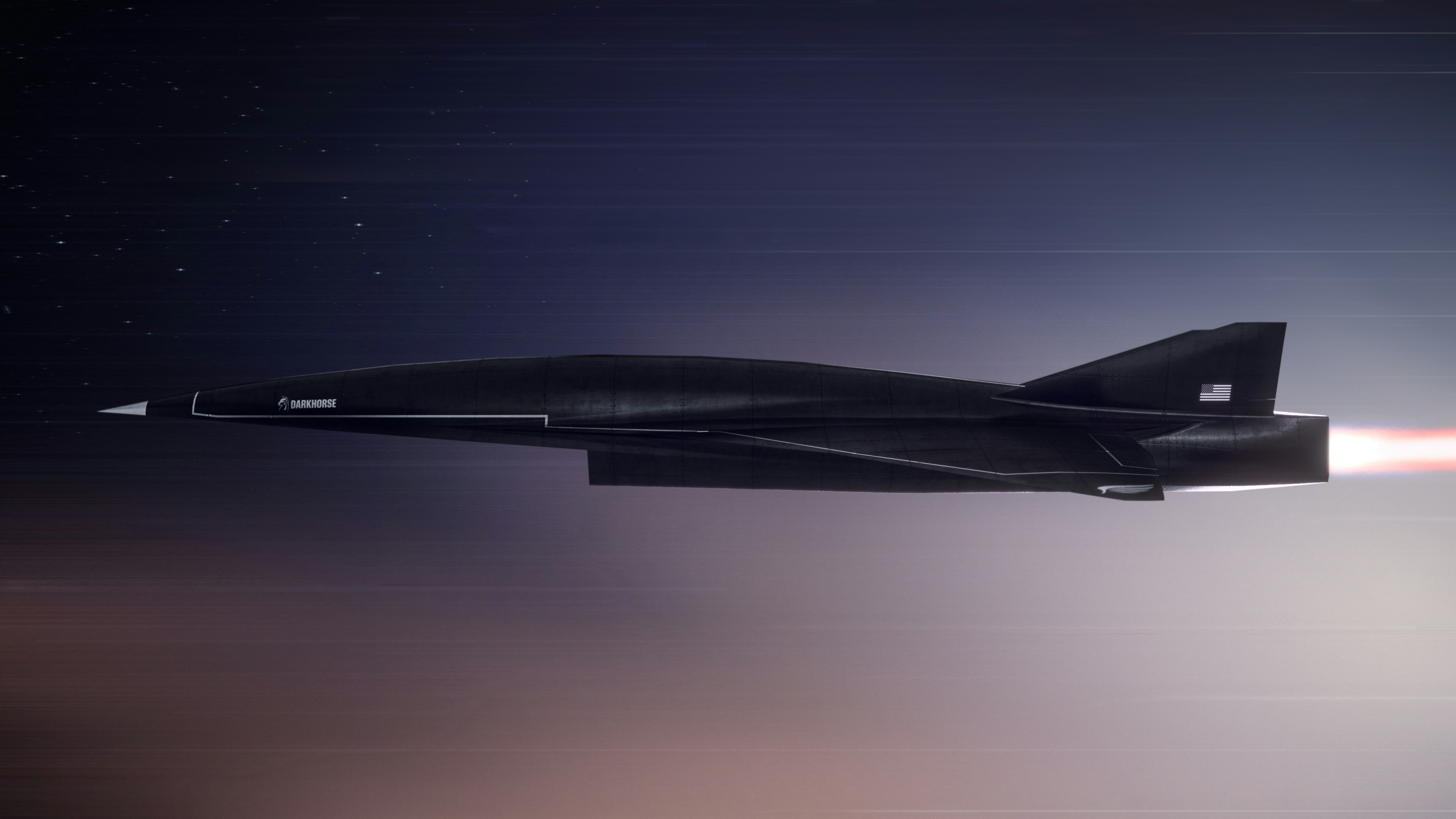 Darkhorse is a hypersonic UAS (uncrewed aerial system) designed for defense and intelligence costumers. The aircraft has multi-mission flexibility and is fully reusable. Darkhorse represents a major technological leap. Sustained hypersonic flight is a capability that no other country in the world has.