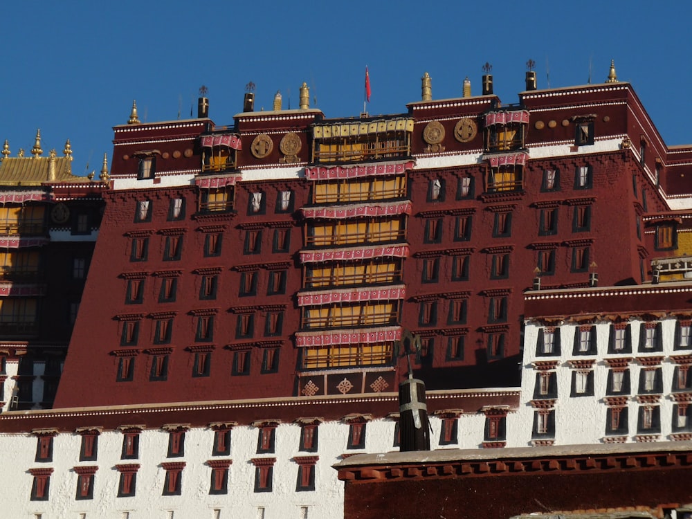 a large red building