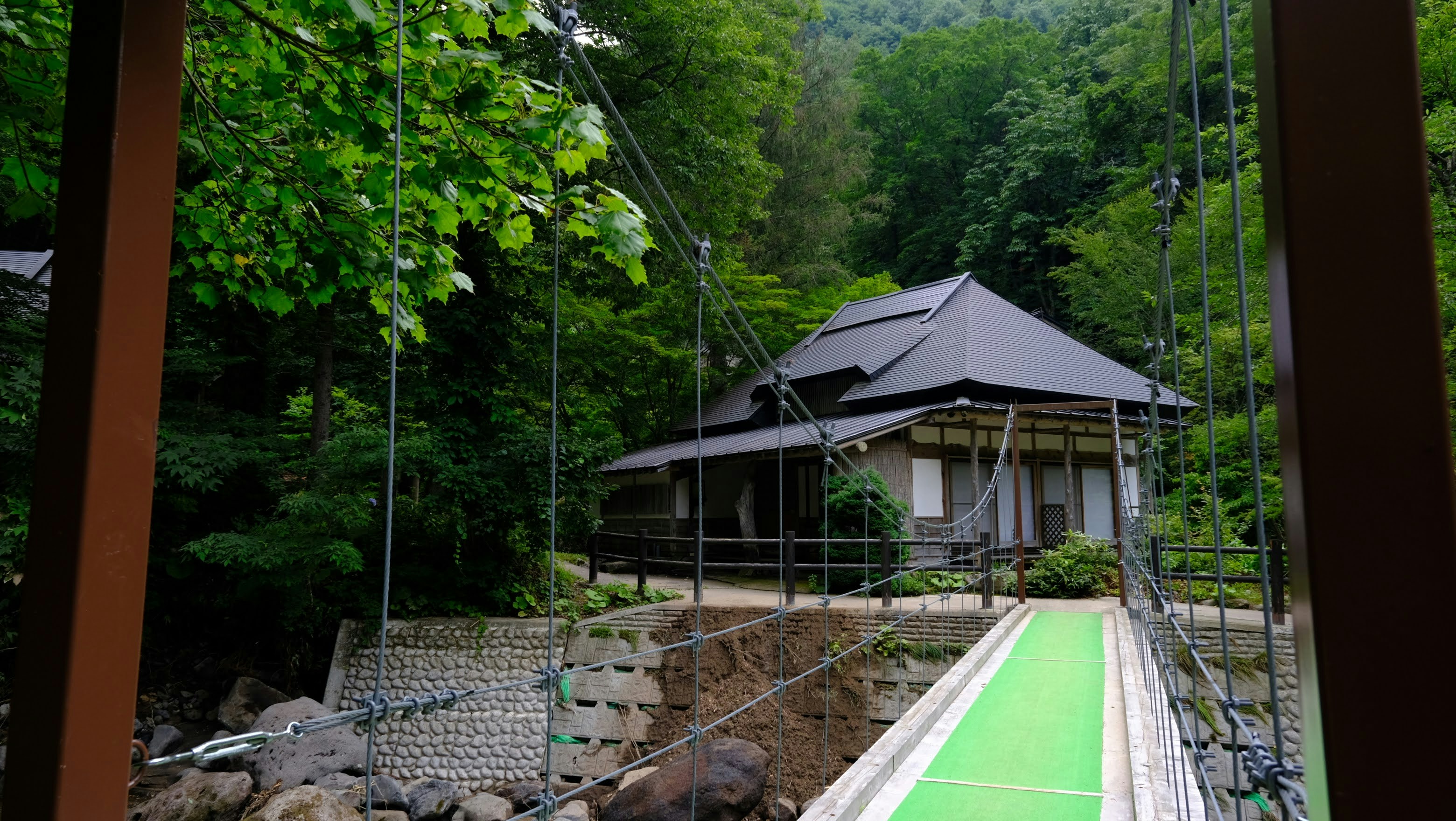 a building with a trampoline
